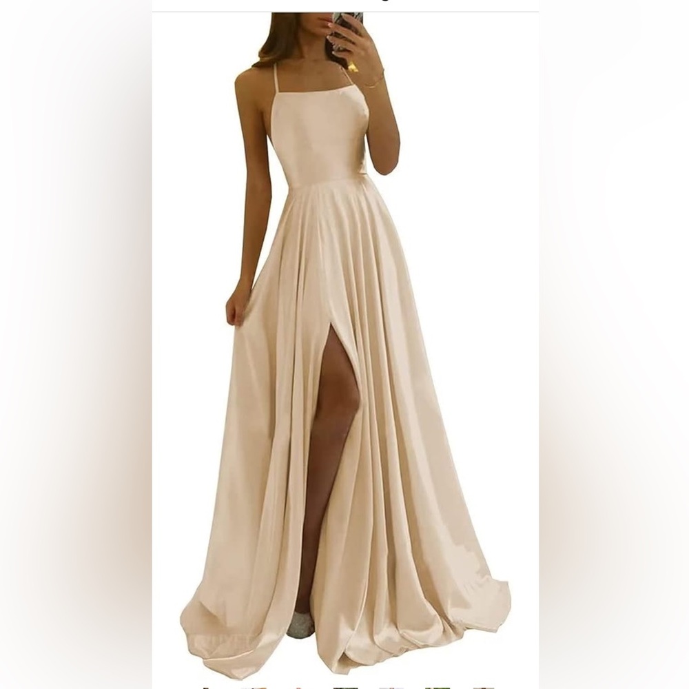Champagne Satin Gown